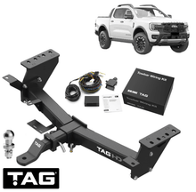 TAG HEAVY DUTY TOW BAR & BRINK WIRING KIT TO SUIT FORD RANGER PY T6.2 BF2S 3.0L V6 STYLESIDE ONLY