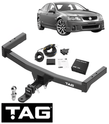 TAG HEAVY DUTY TOW BAR & BRINK WIRING KIT TO SUIT HOLDEN COMMODORE VF L77 LS3 6.0L 6.2 V8 SEDAN ONLY