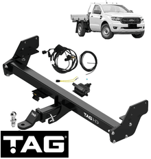 TAG HEAVY DUTY TOW BAR & WIRING KIT TO SUIT FORD RANGER PX3 YN2S TWIN TURBO DIESEL 2.0L I4 CAB CHASSIS