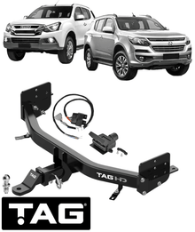 HEAVY DUTY 3-PIECE TOW BAR & WIRING KIT FOR ISUZU MU-X UCR UCS 4JJ1-TC 4JJ1-TCX 3.0L I4 TILL 06/2021
