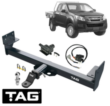 TAG HEAVY DUTY 1-PIECE DESIGN TOW BAR & WIRING KIT FOR ISUZU D-MAX TFR TFS 4JJ1-TC 3.0 I4 TO 07/2020