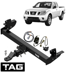 TAG HEAVY DUTY TOW BAR & WIRING KIT TO SUIT NISSAN NAVARA D40 VQ40DE V9X TURBO DIESEL 3.0L 4.0L V6