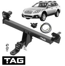 TAG HEAVY DUTY TOW BAR & WIRING KIT TO SUIT SUBARU OUTBACK BR EZ36D 3.6L F6