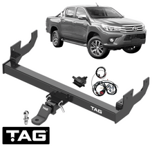 HD 1-PIECE DESIGN TOW BAR & WIRING FOR TOYOTA HILUX WORKMATE TGN121R 2TR-FE 2.7L I4 CAB & STYLESIDE