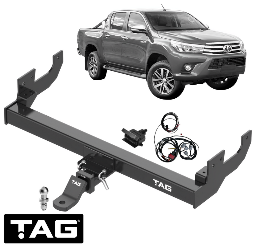 TAG HEAVY DUTY 1-PIECE DESIGN TOW BAR & WIRING KIT FOR TOYOTA 1GD-FTV ...