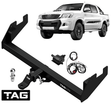 TAG HD 1-PIECE DESIGN TOW BAR & WIRING KIT FOR TOYOTA HILUX WORKMATE GUN125R 2GDFTV 2.4 I4 STYLESIDE