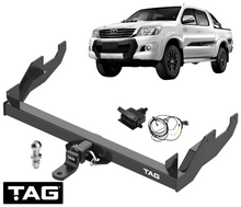 TAG HEAVY DUTY TOW BAR & WIRING KIT TO SUIT TOYOTA HILUX GGN15R GGN25R 1GR-FE 4.0L V6 08/2008 ON UTE
