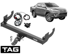 TAG HD 1-PIECE TOW BAR & WIRING KIT FOR TOYOTA HILUX GGN25R 1GR-FE 4.0L V6 CAB & STYLESIDE 08/08 ON