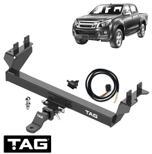 TAG HEAVY DUTY TOW BAR & WIRING KIT TO SUIT HOLDEN RODEO RA C24SE Y24SE 4JH1-TC 4JJ1-TC 2.4L 3.0 I4