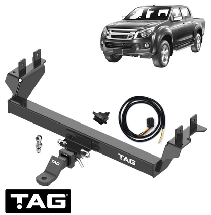TAG HEAVY DUTY TOW BAR & WIRING KIT TO SUIT HOLDEN RODEO RA C24SE Y24SE 4JH1-TC 4JJ1-TC 2.4L 3.0 I4