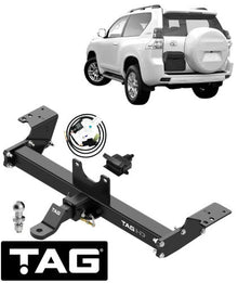 TAG HEAVY DUTY 3-PIECE DESIGN TOW BAR & WIRING KIT TO SUIT TOYOTA PRADO GRJ120R 1GR-FE 4.0L V6
