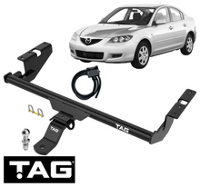 TAG STD DUTY TOW BAR & UNIVERSAL WIRING KIT TO SUIT MAZDA3 BK RF7J RF8G L3-VE 2.3L 2.0L I4