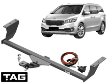 TAG STD DUTY TOW BAR & UNIVERSAL WIRING KIT TO SUIT KIA GRAND CARNIVAL VQ J3 D4HB D4HH 2.2L 2.9L I4