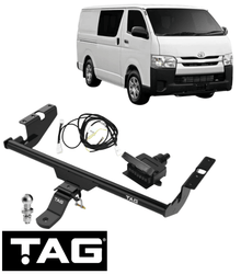 STD DUTY TOW BAR & WIRING KIT FOR TOYOTA HIACE TRH201R TRH221R TRH223R 2TR-FE 2.7L I4 TO 01/19 LWB