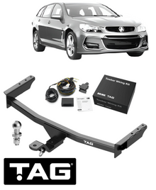 TAG STANDARD DUTY TOW BAR & BRINK WIRING KIT FOR HOLDEN COMMODORE VF SIDI LFW LFX 3.0L 3.6L V6 WAGON