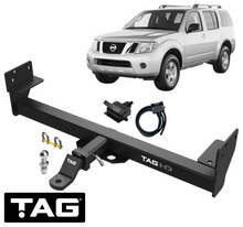 TAG HEAVY DUTY TOW BAR & UNIVERSAL WIRING KIT TO SUIT NISSAN PATHFINDER R51 YD25DDTI 2.5L I4