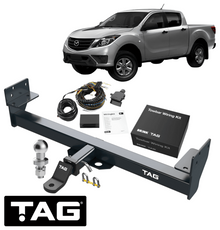 TAG HEAVY DUTY TOW BAR & BRINK WIRING KIT TO SUIT MAZDA BT-50 B22 B32 P5AT 3.2 I5 RWD STYLESIDE ONLY