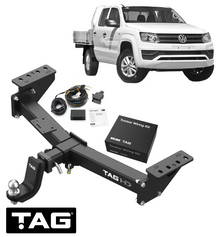 TAG HEAVY DUTY TOW BAR & BRINK WIRING KIT TO SUIT VOLKSWAGEN AMAROK NF DXVA 2.3L I4 CAB CHASSIS ONLY