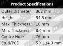 Disc-Break-Rotor-Set-Sportage-BRK476-Product-Specification