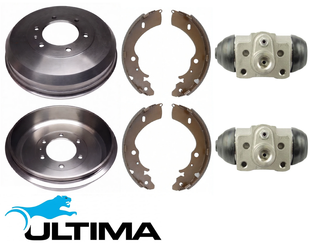 ULTIMA DRUM BRAKE KIT TO SUIT HOLDEN RODEO RA 4JH1-TC TURBO DIESEL 3.0 I4 SUITS 4WD