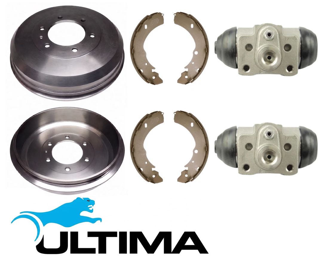 ULTIMA DRUM BRAKE KIT TO SUIT HOLDEN RODEO RA 4JH1-TC TURBO DIESEL 3.0L I4 SUITS 4WD