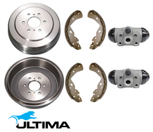 ULTIMA REAR DRUM BRAKE KIT TO SUIT NISSAN NAVARA NP300 D23 QR25DE YS23DDT YD25DDTI YS23DDTT TWIN TURBO DIESEL 2.3L 2.5 I4