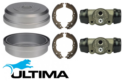 ULTIMA DRUM BRAKE KIT TO SUIT TOYOTA HILUX LN147R 5L-E DIESEL 3.0L I4 SUITS 4D LN149 CHASSIS