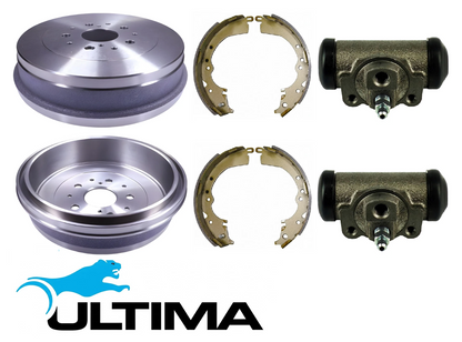 ULTIMA DRUM BRAKE KIT TO SUIT TOYOTA HILUX WORKMATE GUN122R 2GD-FTV TURBO DIESEL 2.4L I4 SUITS 4D