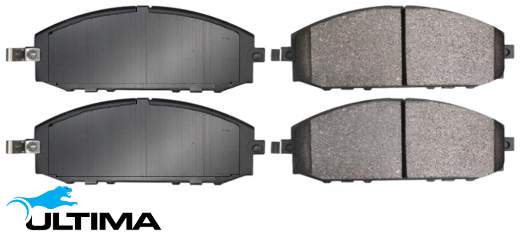 ULTIMA FRONT BRAKE PAD SET TO SUIT NISSAN PATROL GU Y61 RD28ETI TD42T TD42TI TURBO DIESEL 2.8 4.2 I6