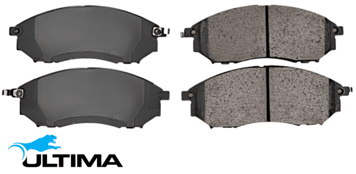 ULTIMA FRONT BRAKE PAD SET TO SUIT NISSAN MURANO Z51 QR25DE 2.5L I4 4WD ONLY
