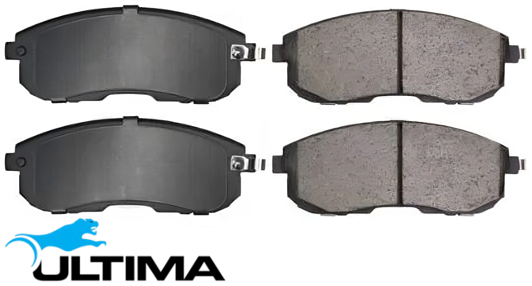 ULTIMA FRONT BRAKE PAD SET TO SUIT NISSAN STAGEA C34 RB20DE RB25DE 2.0L 2.5 I6 FROM 08/1999 RWD ONLY