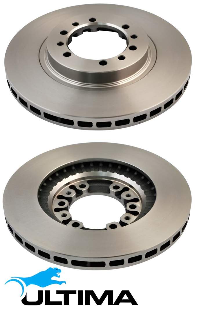 ULTIMA FRONT VENTED DISC BRAKE ROTOR SET TO SUIT MITSUBISHI TRITON MK 4M40T 2.8L I4 OD 276MM