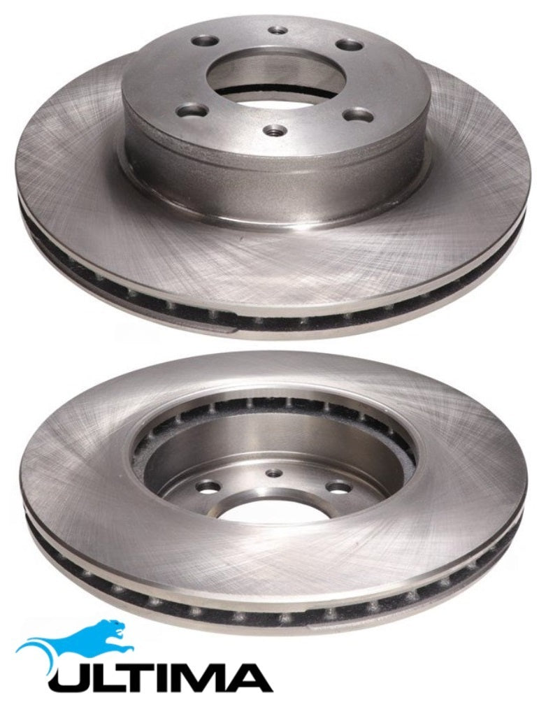 ULTIMA FRONT VENTED DISC BRAKE ROTORS TO SUIT HYUNDAI ACCENT MC CN G4ED D4FA TURBO DIESEL 1.5 1.6 I4