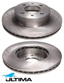 ULTIMA FRONT VENTED DISC BRAKE ROTORS TO SUIT HYUNDAI ACCENT LC LS G4EA G4EB G4EC 1.3L 1.5L 1.6L I4