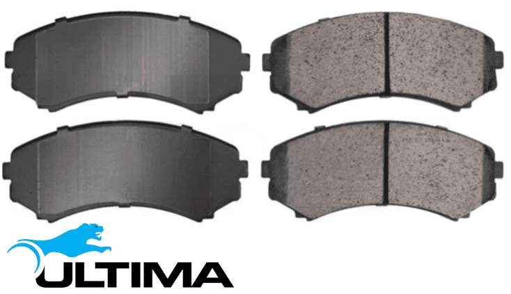 ULTIMA FRONT CERAMIC BRAKE PAD SET TO SUIT MITSUBISHI PAJERO NS NT 6G75 3.8L V6 CHASSIS V87W