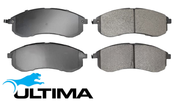 ULTIMA FRONT CERAMIC BRAKE PAD SET TO SUIT MITSUBISHI 4M40 4M40T 4D56T TURBO DIESEL 2.5L 2.8L I4