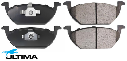 ULTIMA FRONT BRAKE PADS TO SUIT VOLKSWAGEN GOLF MK.4 MK.6 AGG APK AZJ CAYC 1.6 2.0 I4 WITHOUT SENSOR