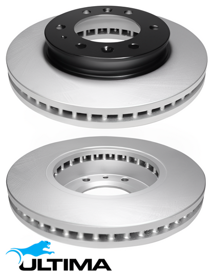 ULTIMA FRONT DISC BRAKE ROTOR SET TO SUIT FORD RANGER PY P02S TURBO DIESEL 2.0L I4 EXCEPT M2 CHASSIS