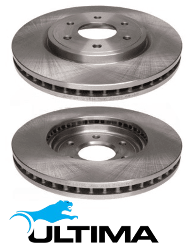 ULTIMA FRONT DISC BRAKE ROTOR SET TO SUIT NISSAN NAVARA D40 VQ40DE 4.0L V6 SUITS 16" WHEELS