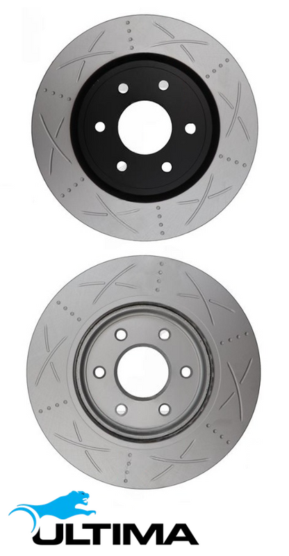 ULTIMA FRONT DISC BRAKE ROTOR SET TO SUIT NISSAN PATHFINDER R51 VQ40DE 4.0L V6 SUITS 16" WHEELS
