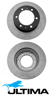 ULTIMA FRONT DISC BRAKE ROTOR SET TO SUIT TOYOTA HILUX WORKMATE KUN26R 1KD-FTV TURBO DIESEL 3.0L I4