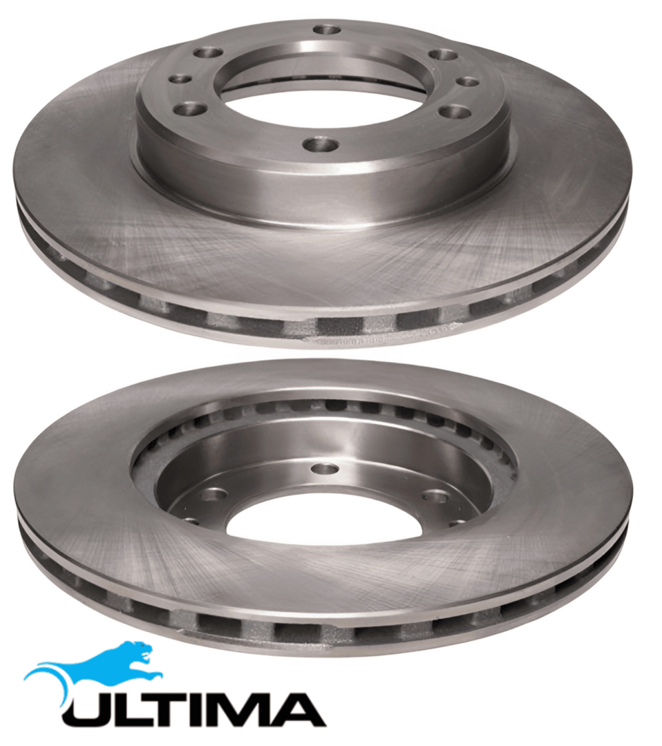 ULTIMA FRONT DISC BRAKE ROTOR SET TO SUIT TOYOTA LANDCRUISER PZJ70R PZJ73R 1PZ DIESEL 3.5L I5