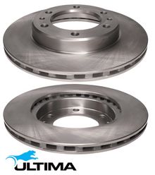 ULTIMA FRONT DISC BRAKE ROTOR SET TO SUIT TOYOTA LANDCRUISER PZJ70R PZJ73R 1PZ DIESEL 3.5L I5