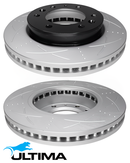 ULTIMA FRONT DISC BRAKE ROTOR SET TO SUIT FORD RANGER PY P02S TURBO DIESEL 2.0L I4 EXCEPT M2 CHASSIS