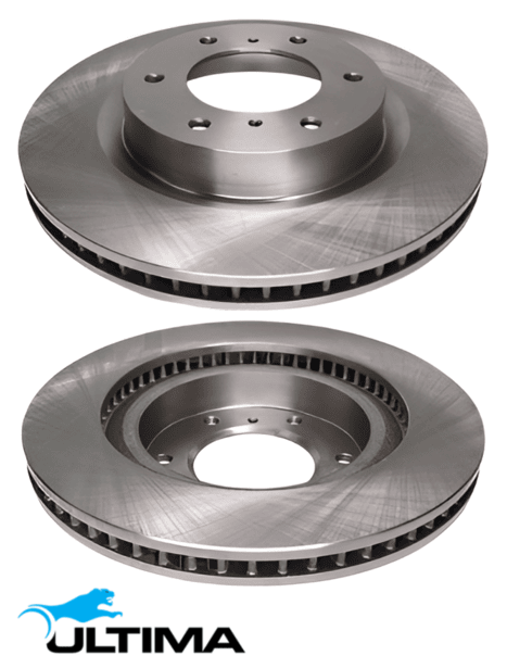 ULTIMA FRONT DISC BRAKE ROTORS TO SUIT MITSUBISHI PAJERO NS NT NW NX 4M41T 3.2L I4 10/06 ON OD 332MM