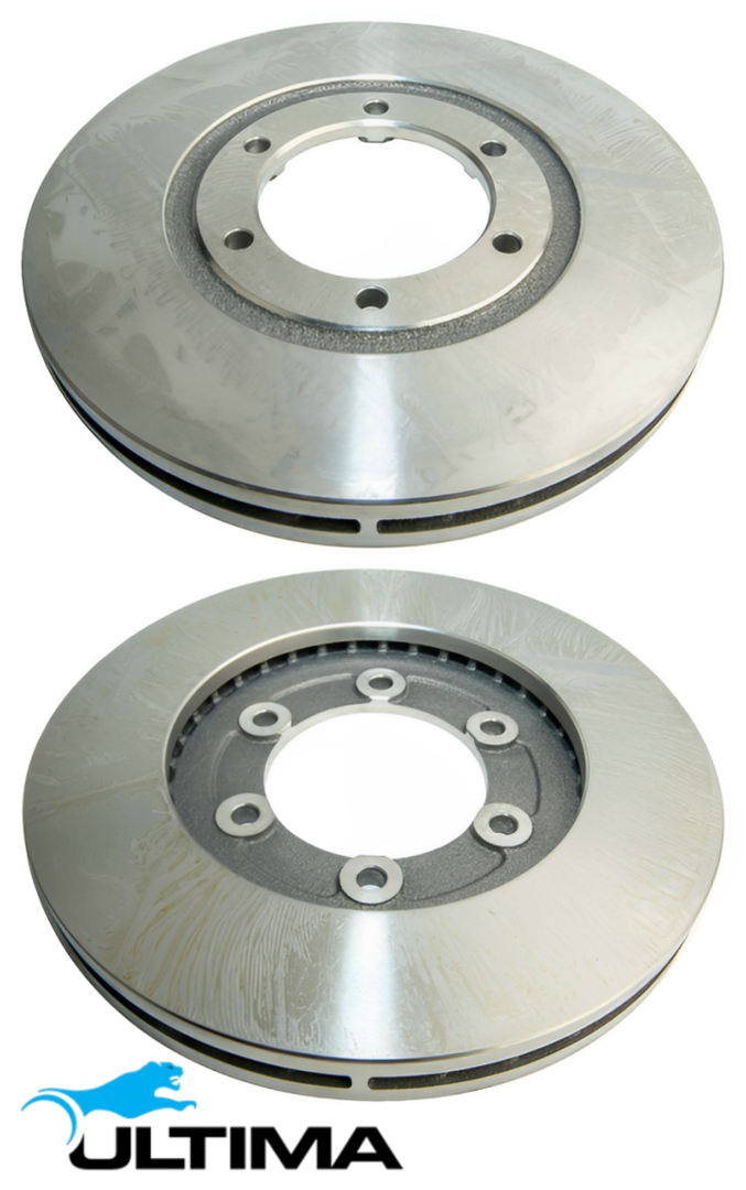 ULTIMA FRONT VENTED DISC BRAKE ROTOR SET TO SUIT MAZDA B2500 BRAVO UN WLAT 2.5L I4 SUITS 4D 4WD ONLY