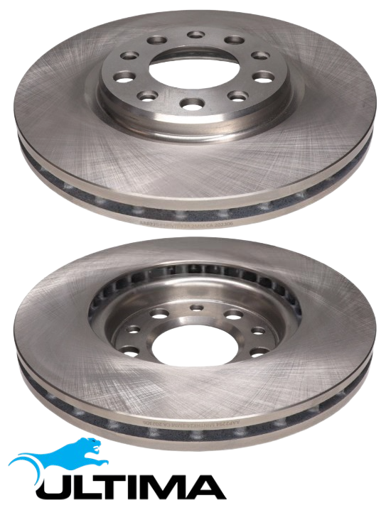 ULTIMA FRONT VENTED DISC BRAKE ROTOR SET TO SUIT JEEP RENEGADE EJH ED6 EAM 1.4L 1.6L 2.4 I4 OD 281MM