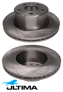 ULTIMA FRONT VENTED DISC BRAKE ROTOR SET TO SUIT LAND ROVER DISCOVERY L318 55D 94D 3.9 V8 FROM 12/99