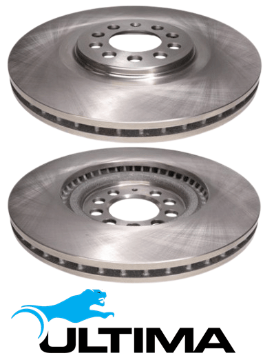 ULTIMA FRONT VENTED DISC BRAKE ROTOR SET TO SUIT VOLKSWAGEN POLO 6R CAYB 1.6L I4 OD 312MM 1ZP & 1ZR