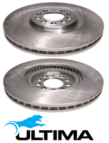 ULTIMA FRONT VENTED DISC BRAKE ROTORS TO SUIT VOLKSWAGEN GOLF MK.4 AGN APK AZJ 1.8L 2.0L I4 OD 312MM